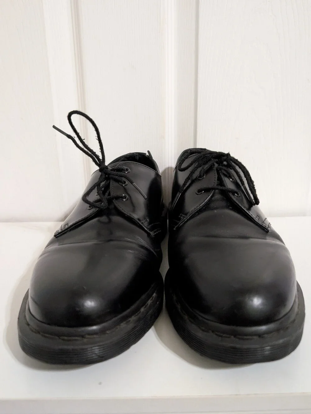 Dr Martens Shoes Mens SIze 10 Mono Smooth Leather Oxford Black Women 9